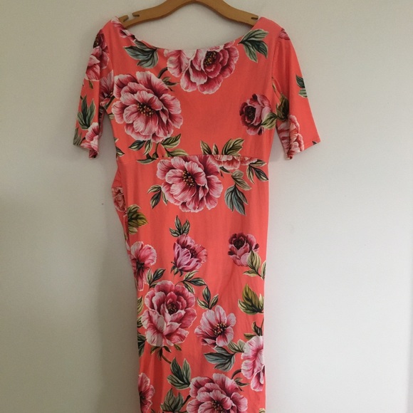 ASOS Floral Bardot Maternity Dress - Picture 7 of 8